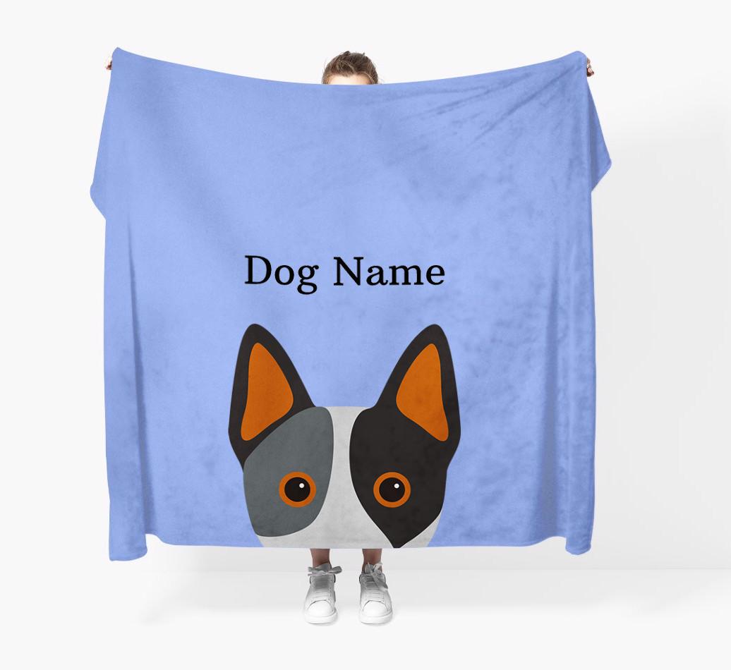 'Peeking Icon' - Personalized {breedFullName} Blanket