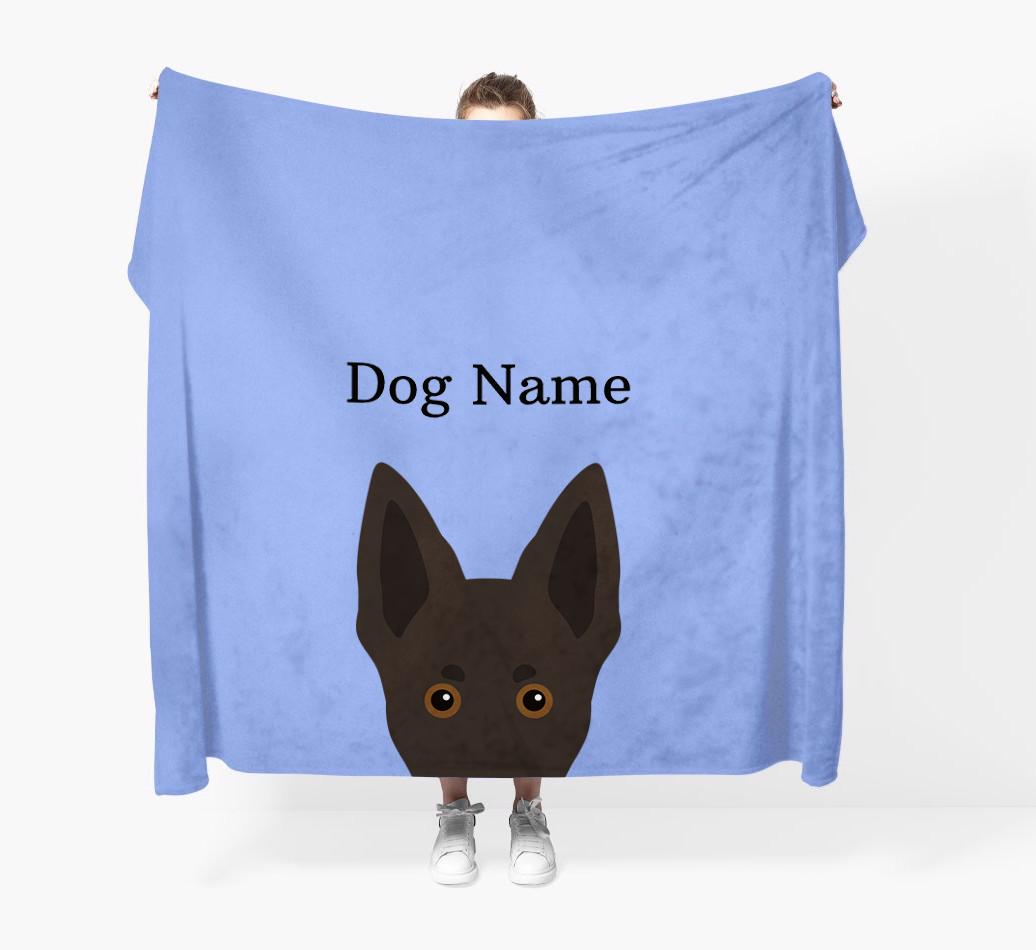'Peeking Icon' - Personalized {breedFullName} Blanket