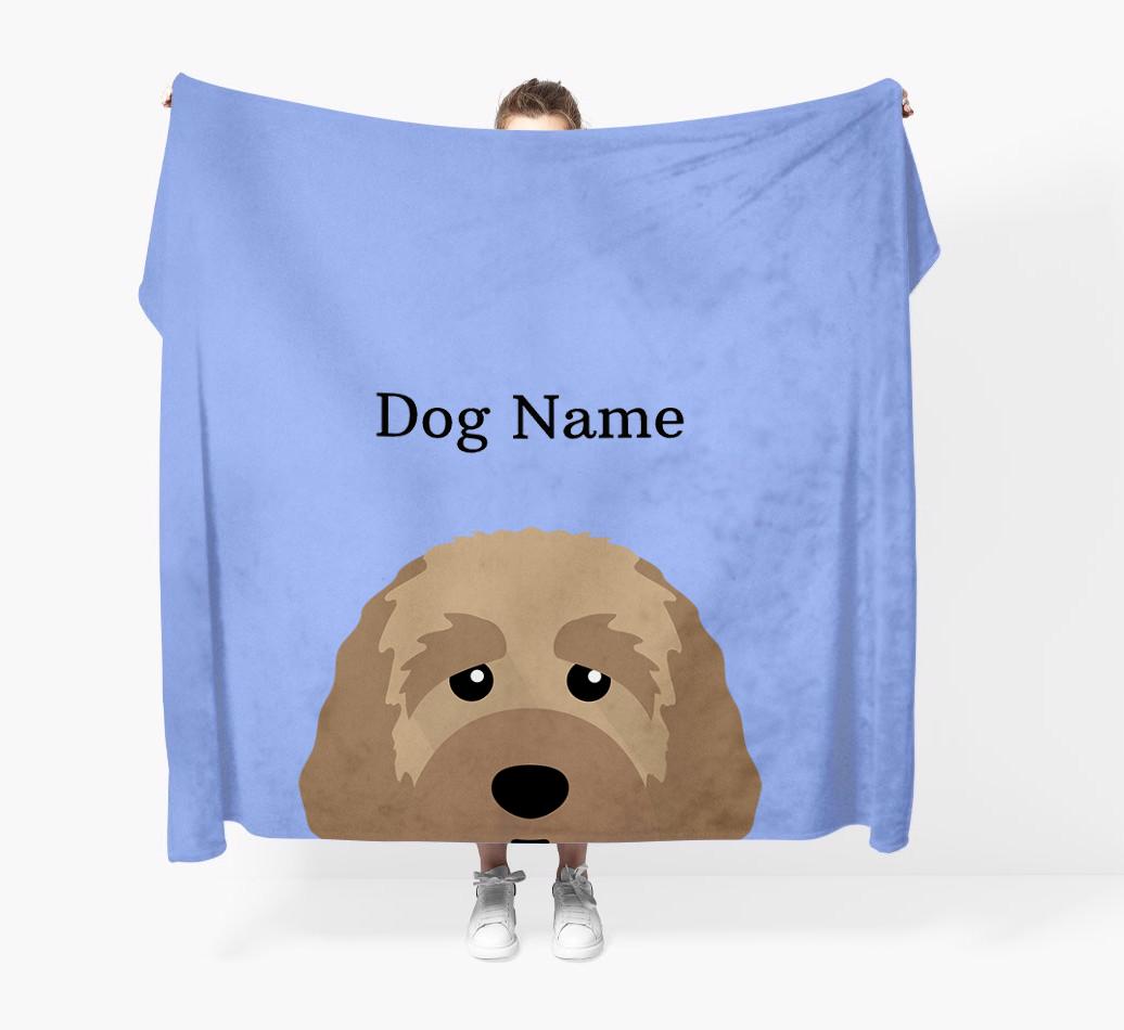'Peeking Icon' - Personalized {breedFullName} Blanket