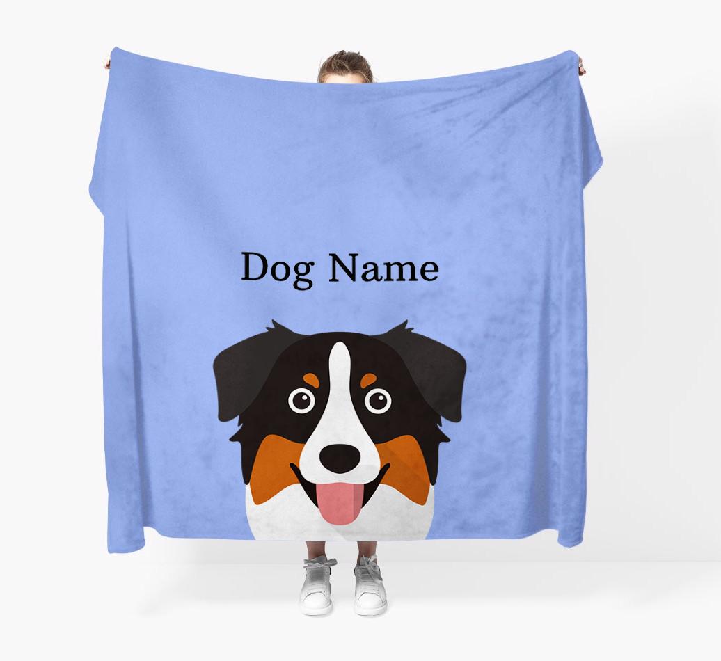 'Peeking Icon' - Personalized {breedFullName} Blanket