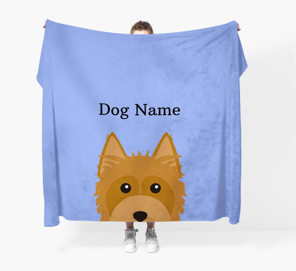'Peeking Icon' - Personalized {breedFullName} Blanket