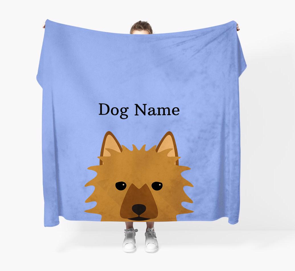 'Peeking Icon' - Personalized {breedFullName} Blanket