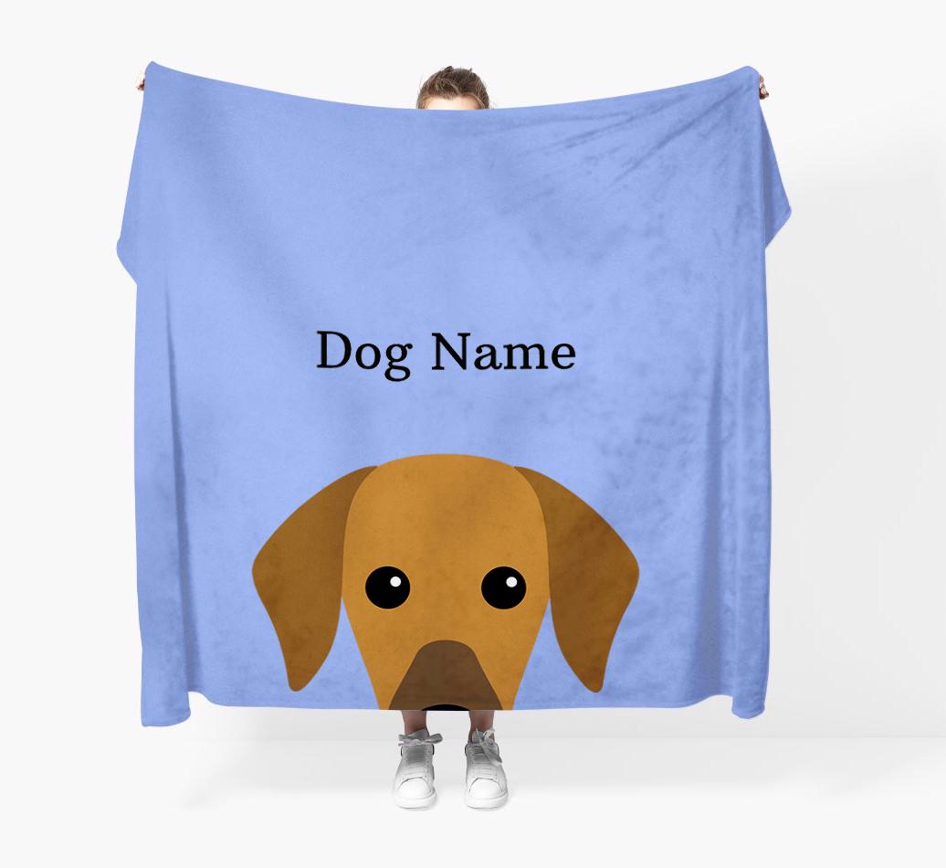 'Peeking Icon' - Personalized {breedFullName} Blanket