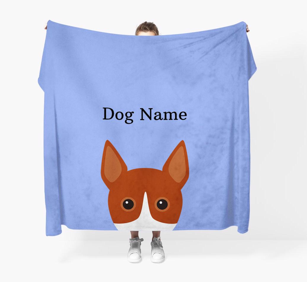 'Peeking Icon' - Personalized {breedFullName} Blanket