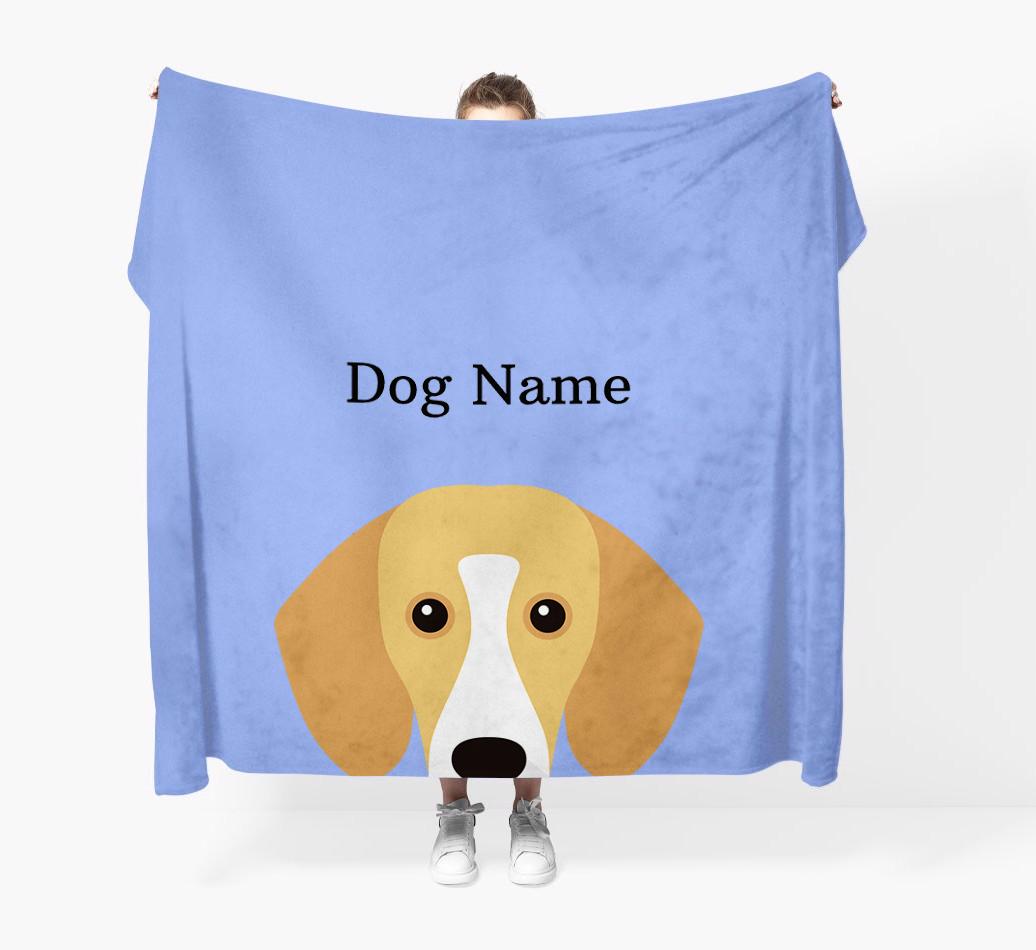 'Peeking Icon' - Personalized {breedFullName} Blanket