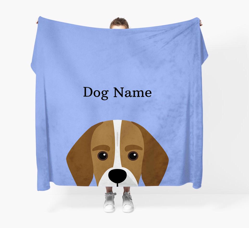 'Peeking Icon' - Personalized {breedFullName} Blanket