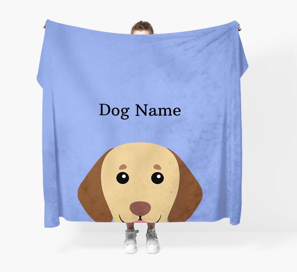 'Peeking Icon' - Personalized {breedFullName} Blanket
