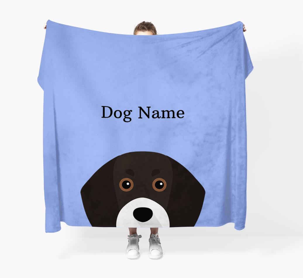 'Peeking Icon' - Personalized {breedFullName} Blanket
