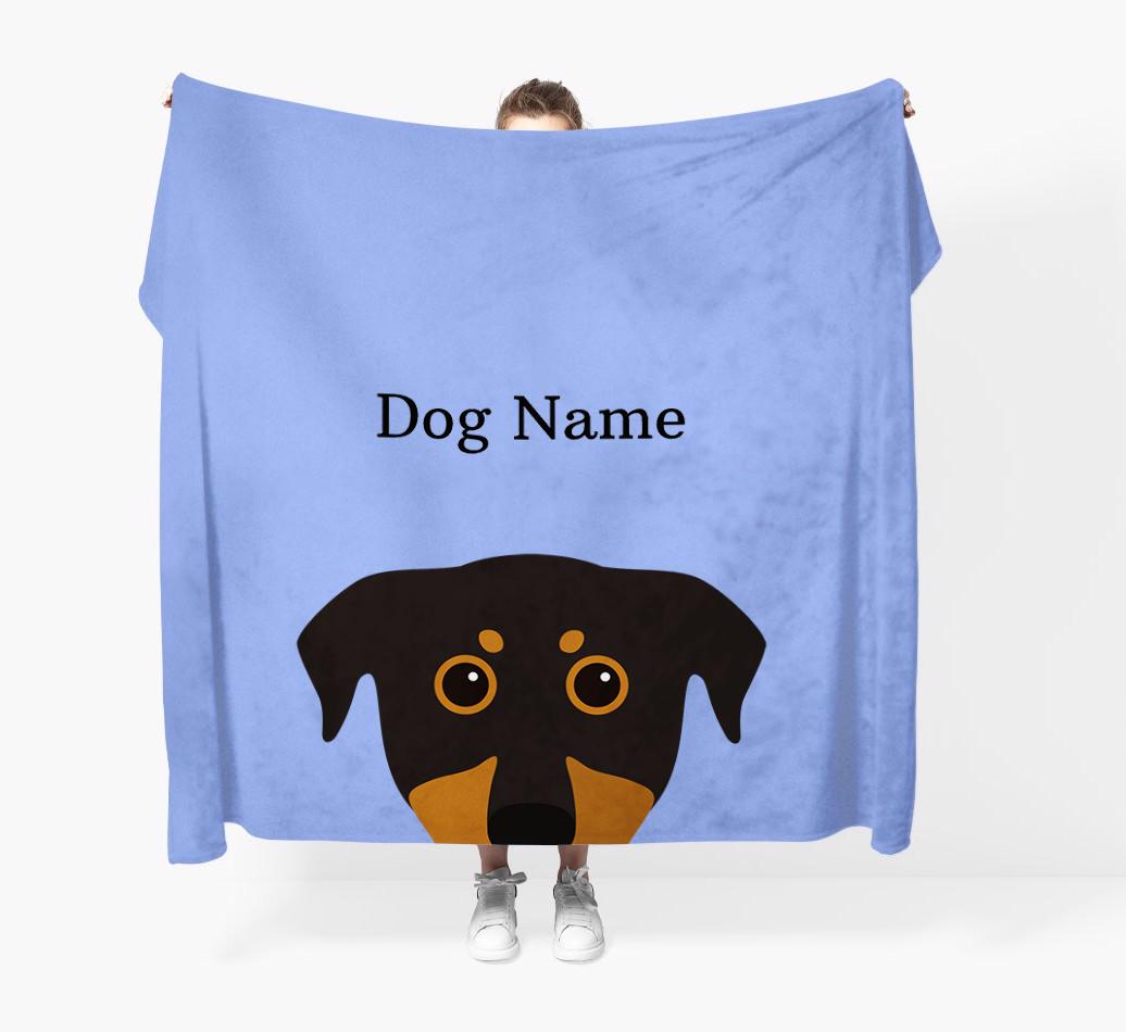 'Peeking Icon' - Personalized {breedFullName} Blanket