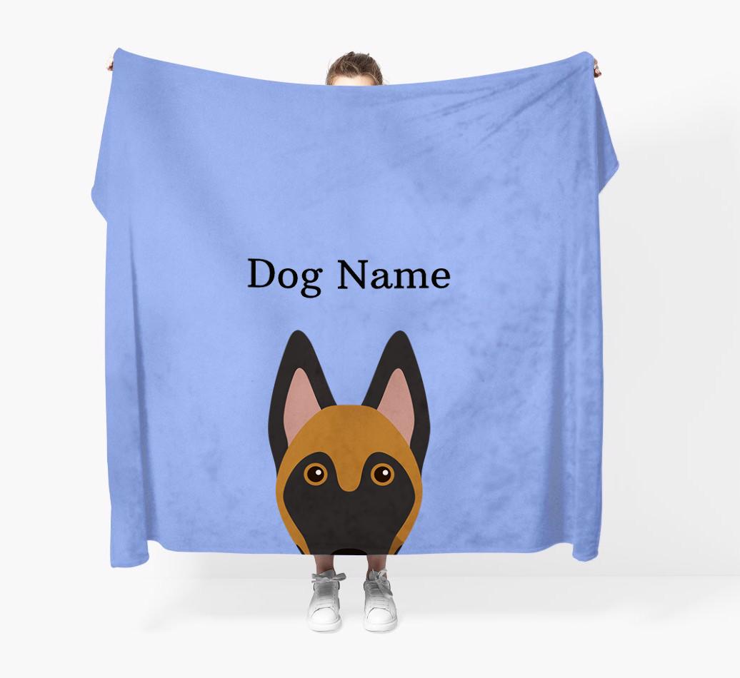 'Peeking Icon' - Personalized {breedFullName} Blanket