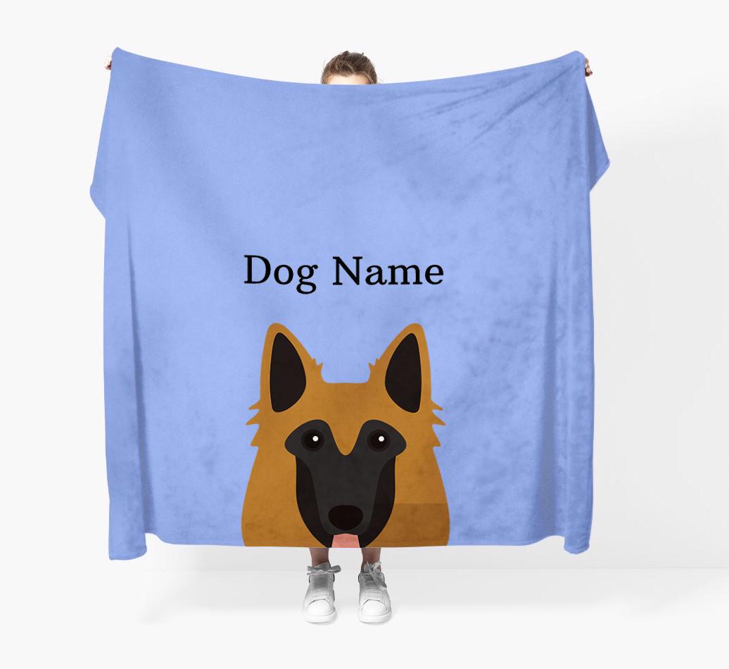 'Peeking Icon' - Personalized {breedFullName} Blanket