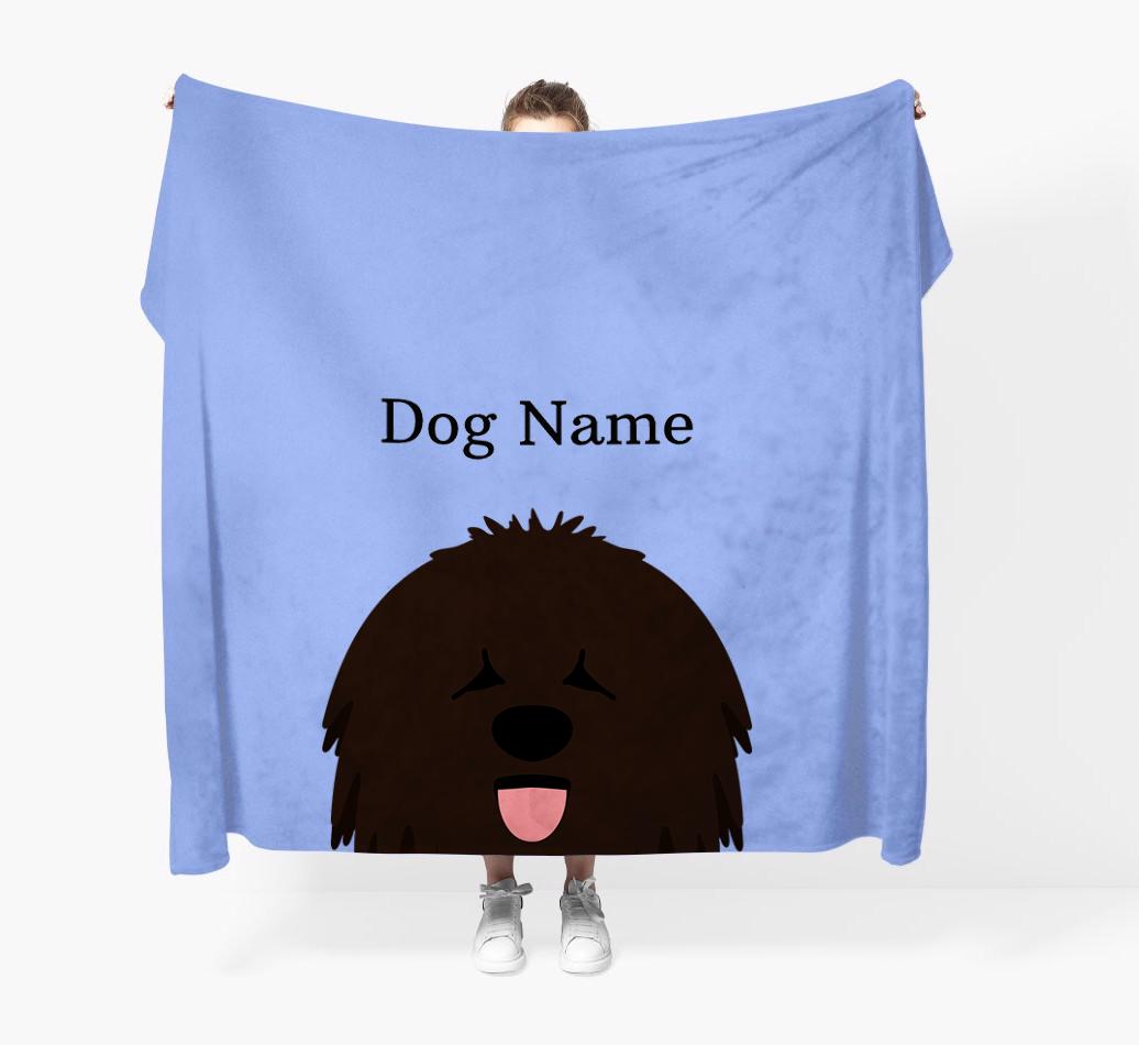 'Peeking Icon' - Personalized {breedFullName} Blanket