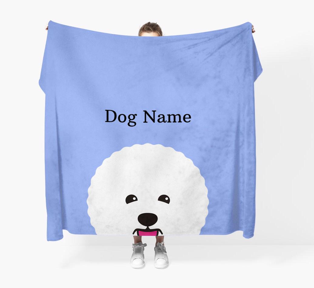 'Peeking Icon' - Personalized {breedFullName} Blanket