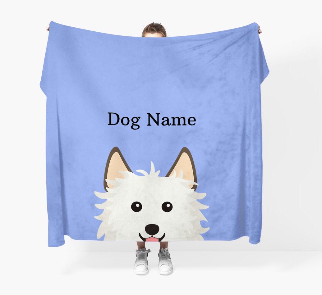 'Peeking Icon' - Personalized {breedFullName} Blanket
