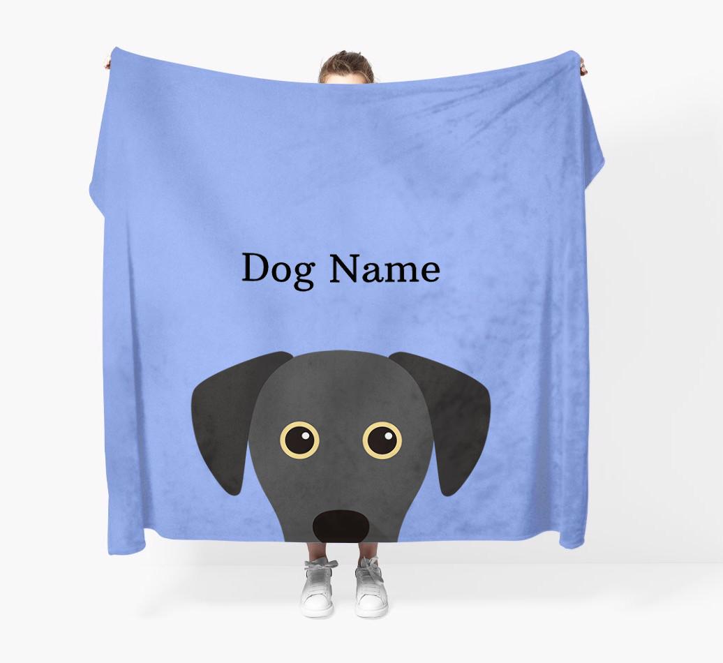 'Peeking Icon' - Personalized {breedFullName} Blanket