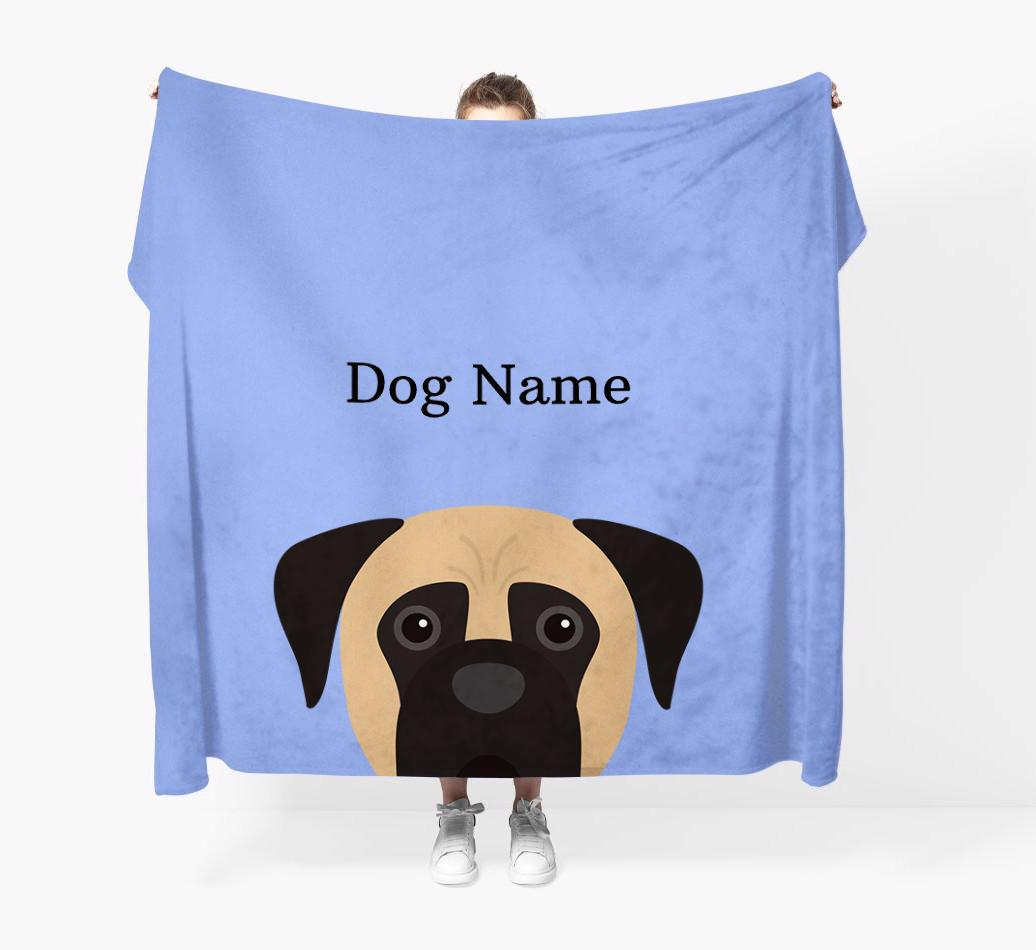 'Peeking Icon' - Personalized {breedFullName} Blanket