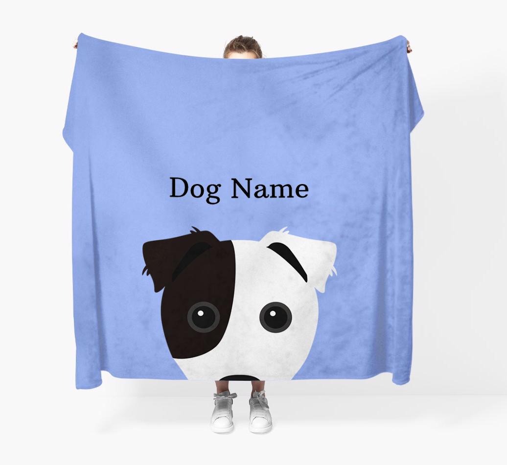 'Peeking Icon' - Personalized {breedFullName} Blanket