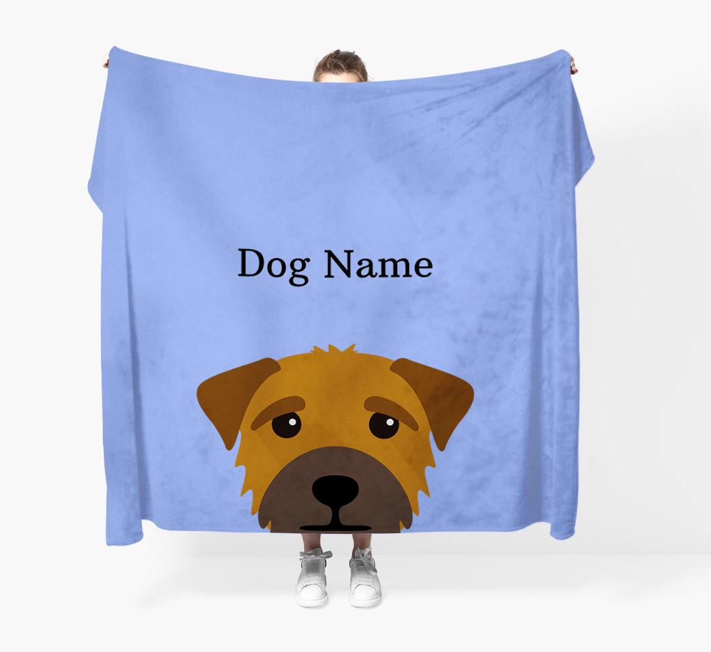 'Peeking Icon' - Personalized {breedFullName} Blanket