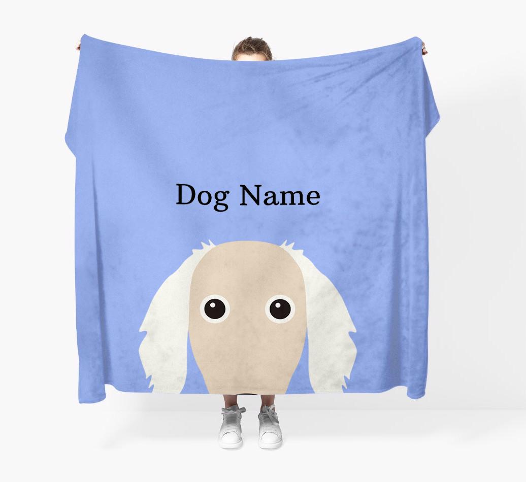 'Peeking Icon' - Personalized {breedFullName} Blanket