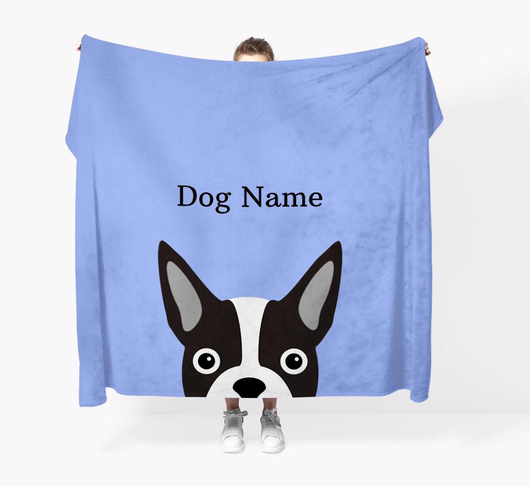 'Peeking Icon' - Personalized {breedFullName} Blanket