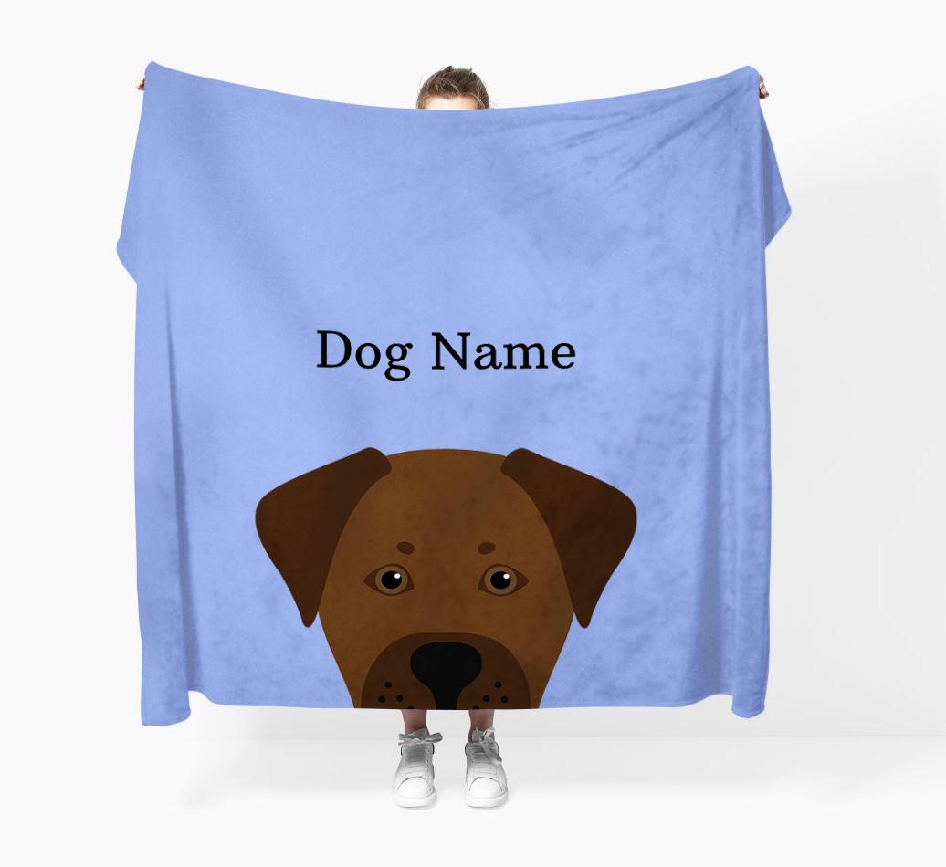 'Peeking Icon' - Personalized {breedFullName} Blanket