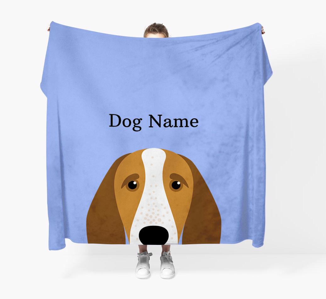 'Peeking Icon' - Personalized {breedFullName} Blanket