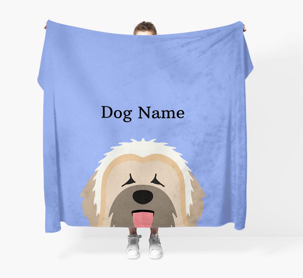 'Peeking Icon' - Personalized {breedFullName} Blanket