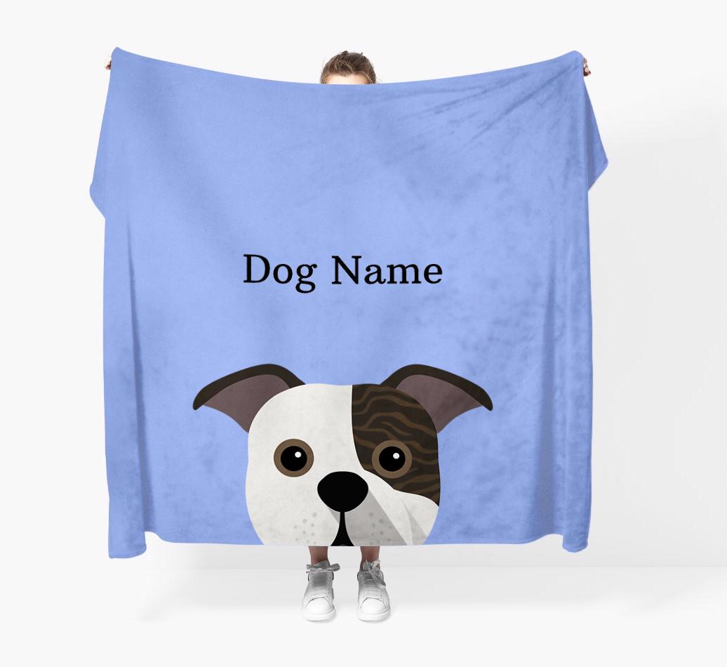 'Peeking Icon' - Personalized {breedFullName} Blanket