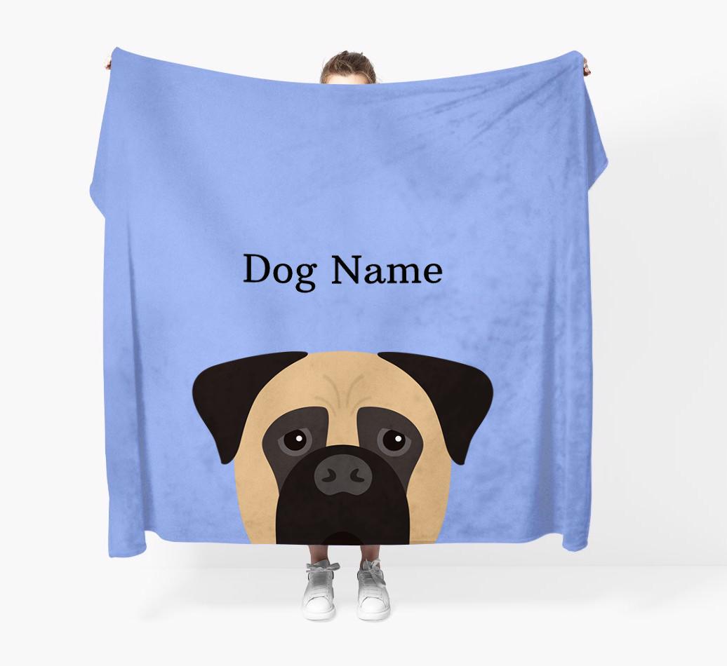 'Peeking Icon' - Personalized {breedFullName} Blanket