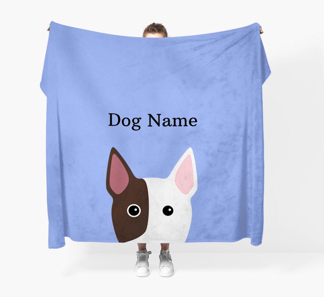 'Peeking Icon' - Personalized {breedFullName} Blanket