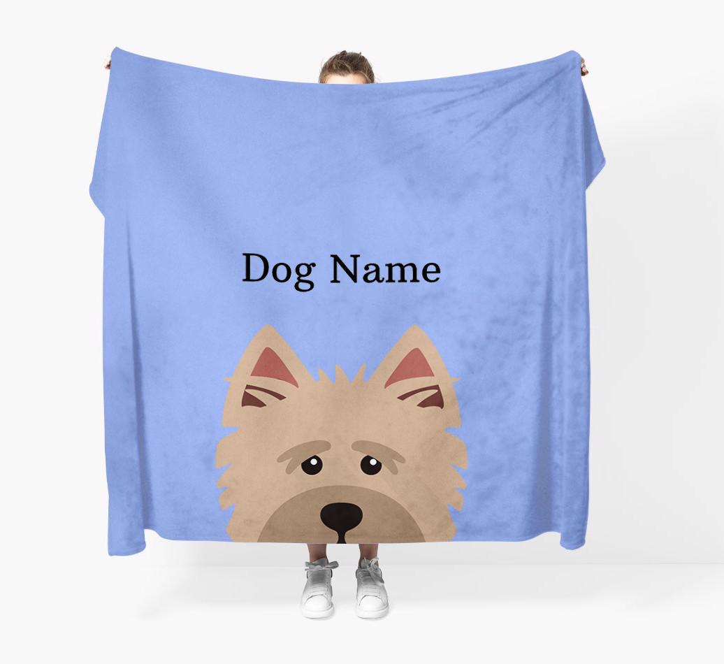 'Peeking Icon' - Personalized {breedFullName} Blanket