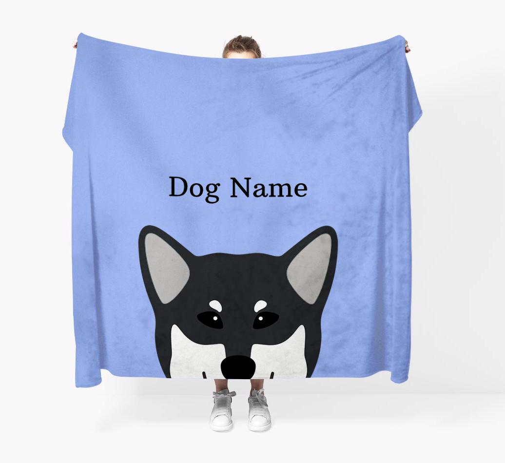 'Peeking Icon' - Personalized {breedFullName} Blanket