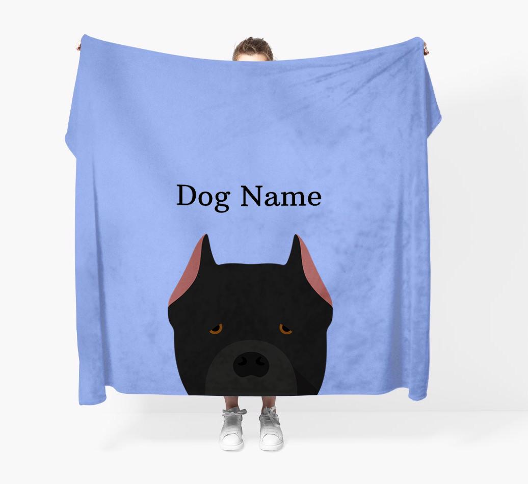 'Peeking Icon' - Personalized {breedFullName} Blanket