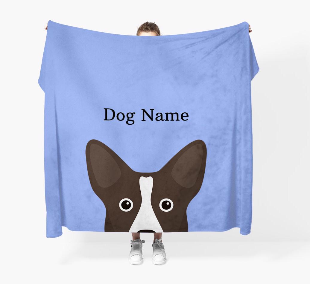 'Peeking Icon' - Personalized {breedFullName} Blanket