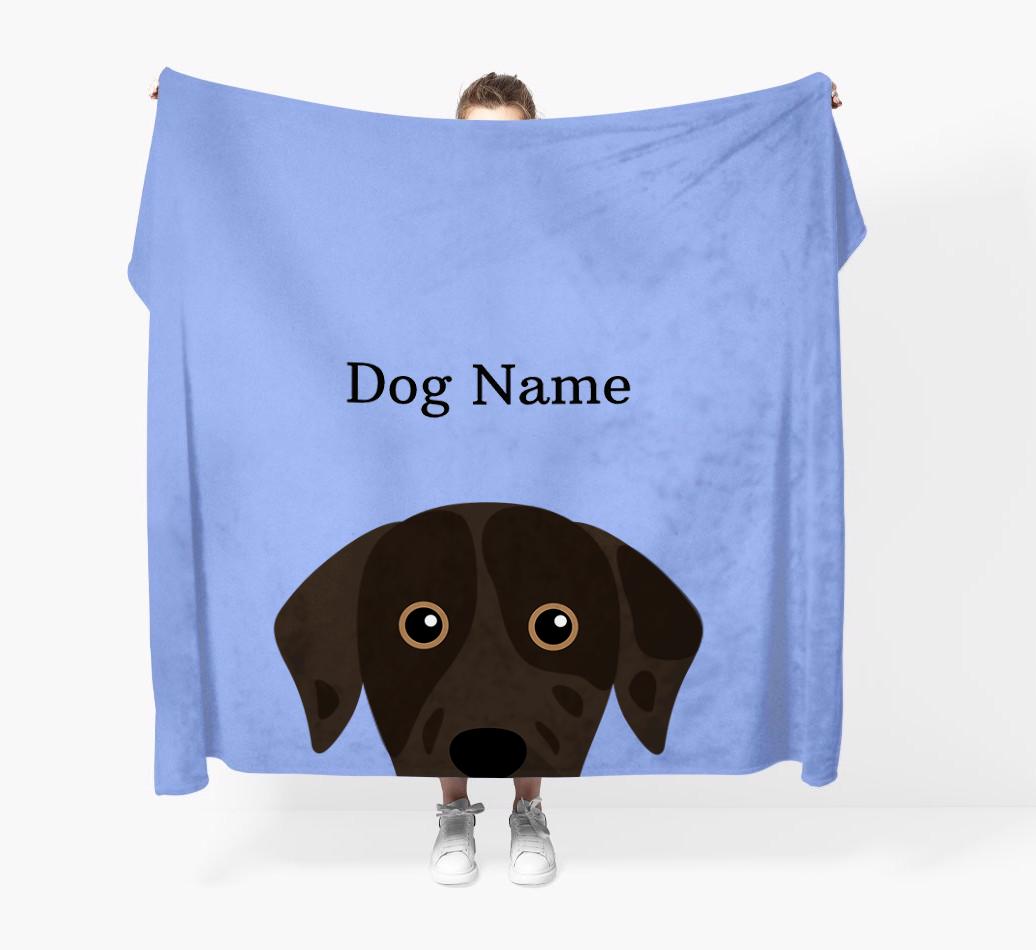 'Peeking Icon' - Personalized {breedFullName} Blanket