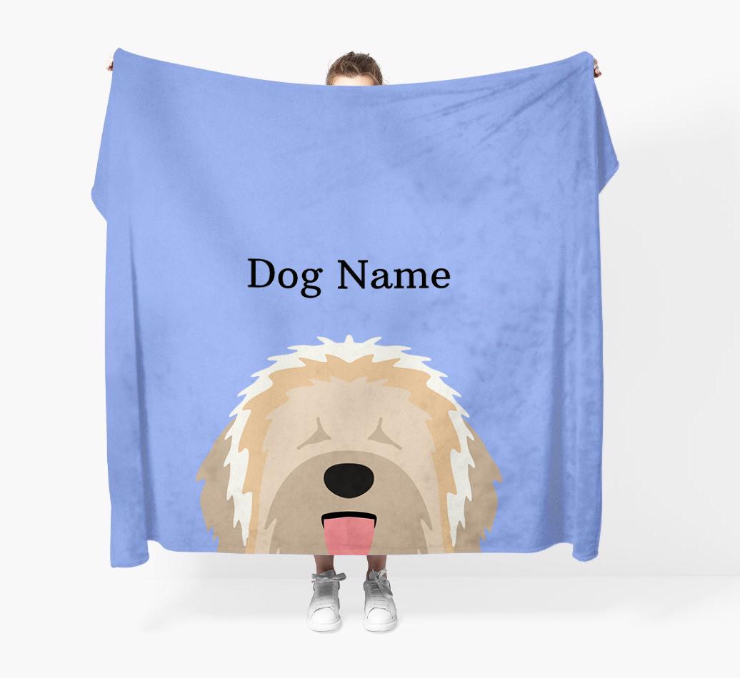 'Peeking Icon' - Personalized {breedFullName} Blanket