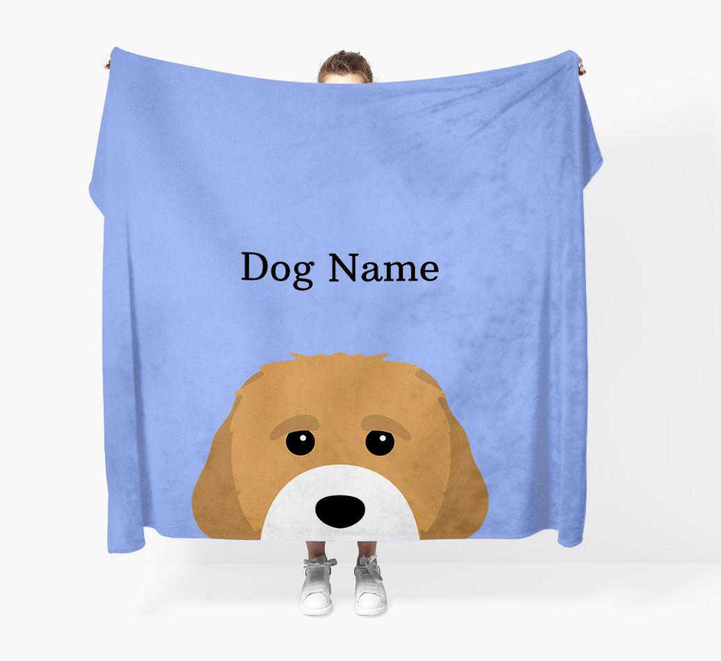 'Peeking Icon' - Personalized {breedFullName} Blanket