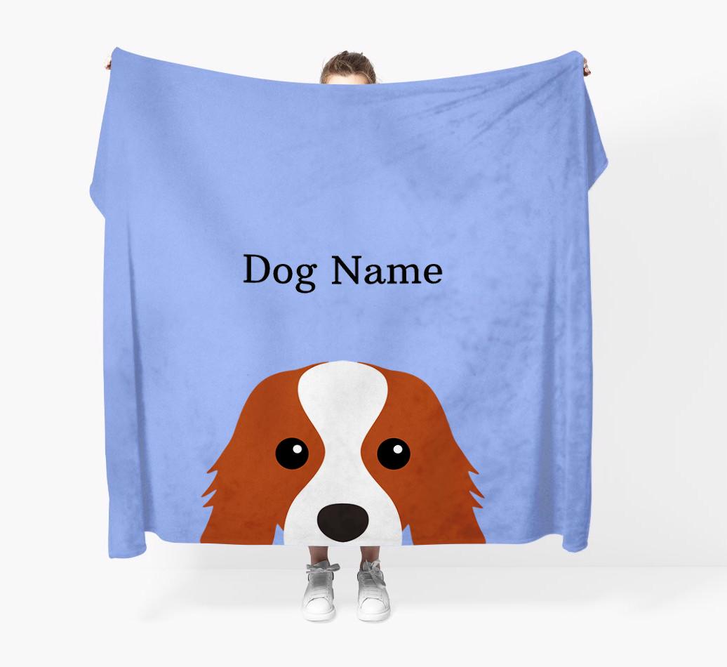 'Peeking Icon' - Personalized {breedFullName} Blanket
