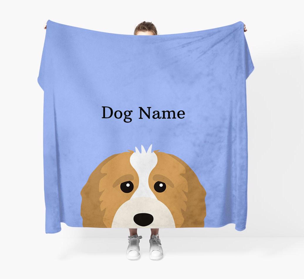 'Peeking Icon' - Personalized {breedFullName} Blanket