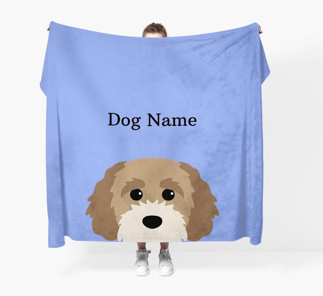 'Peeking Icon' - Personalized {breedFullName} Blanket