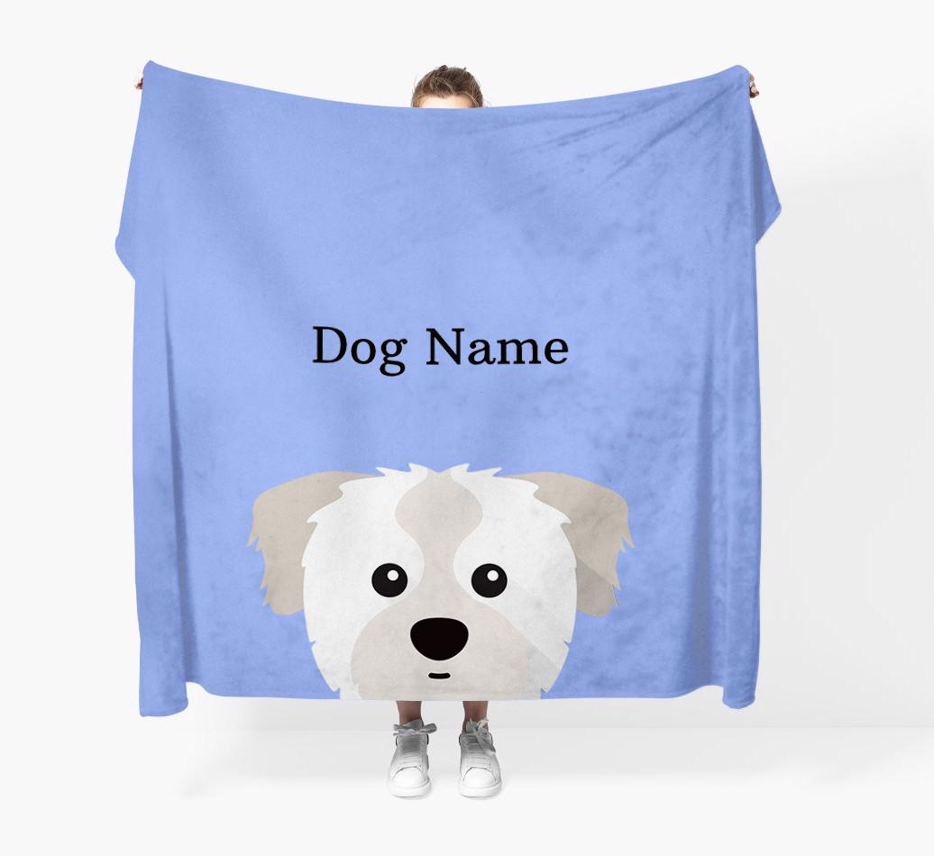 'Peeking Icon' - Personalized {breedFullName} Blanket