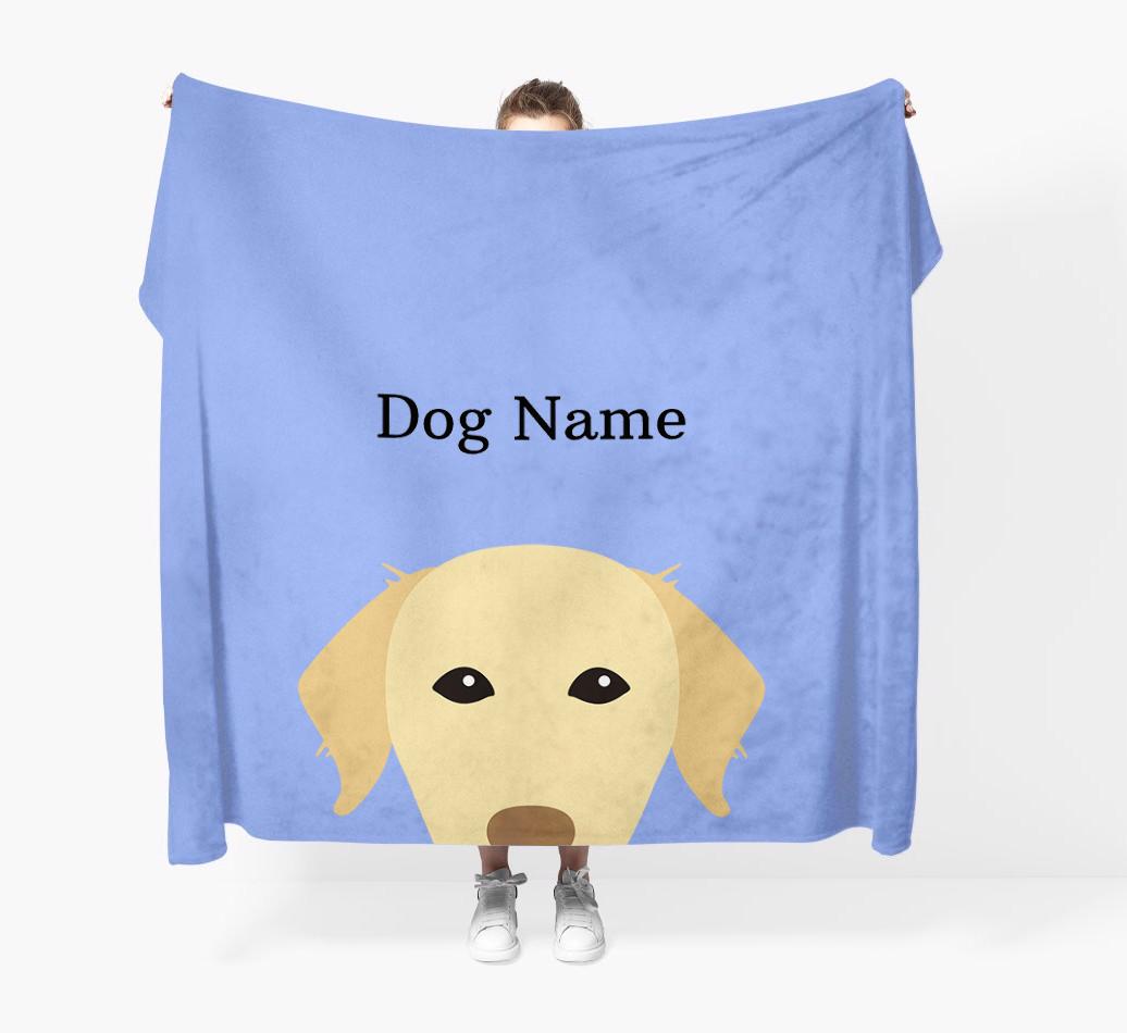 'Peeking Icon' - Personalized {breedFullName} Blanket