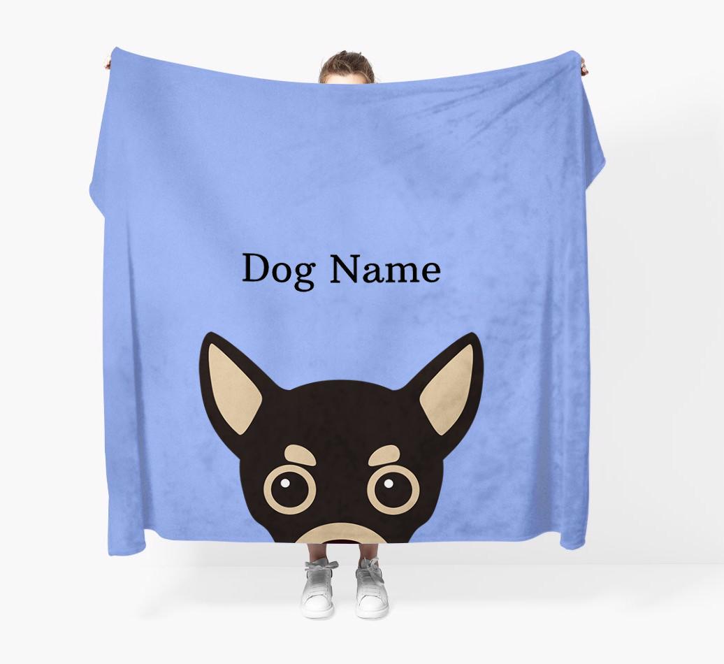 'Peeking Icon' - Personalized {breedFullName} Blanket