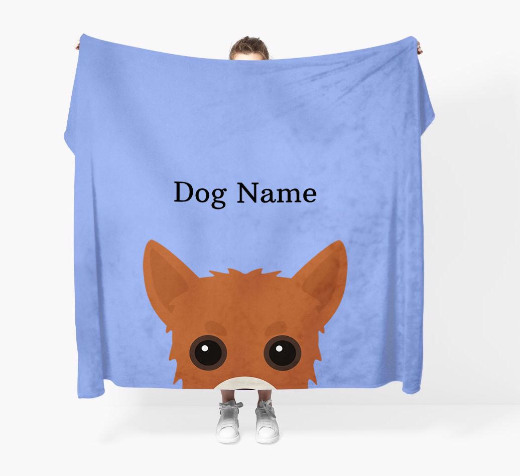 'Peeking Icon' - Personalized {breedFullName} Blanket