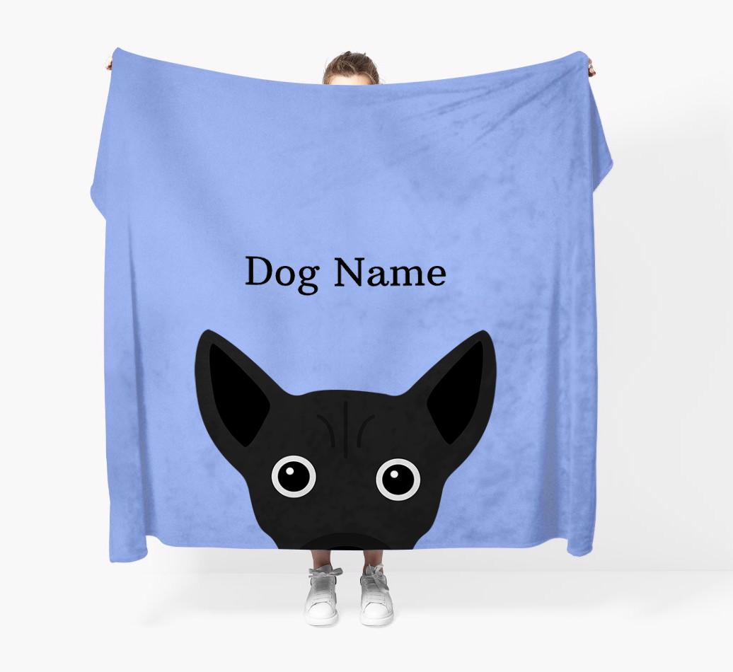 'Peeking Icon' - Personalized {breedFullName} Blanket