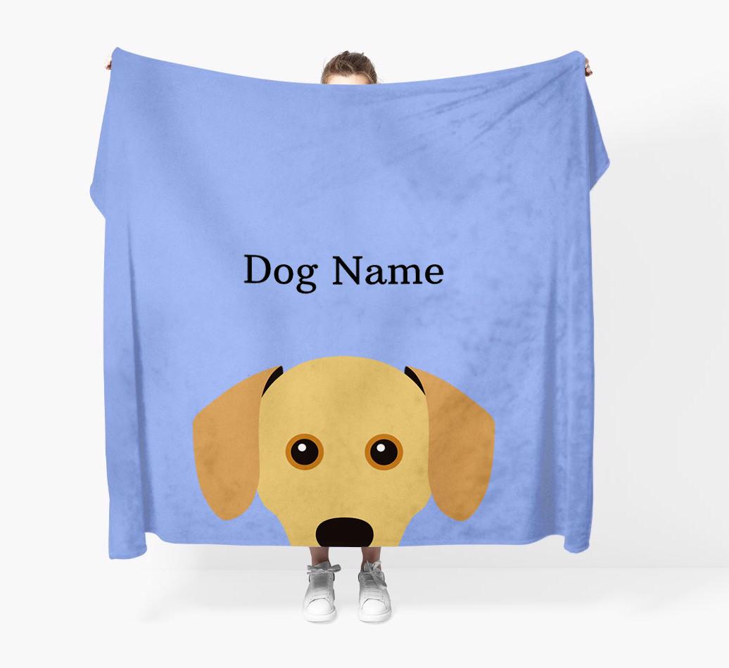 'Peeking Icon' - Personalized {breedFullName} Blanket