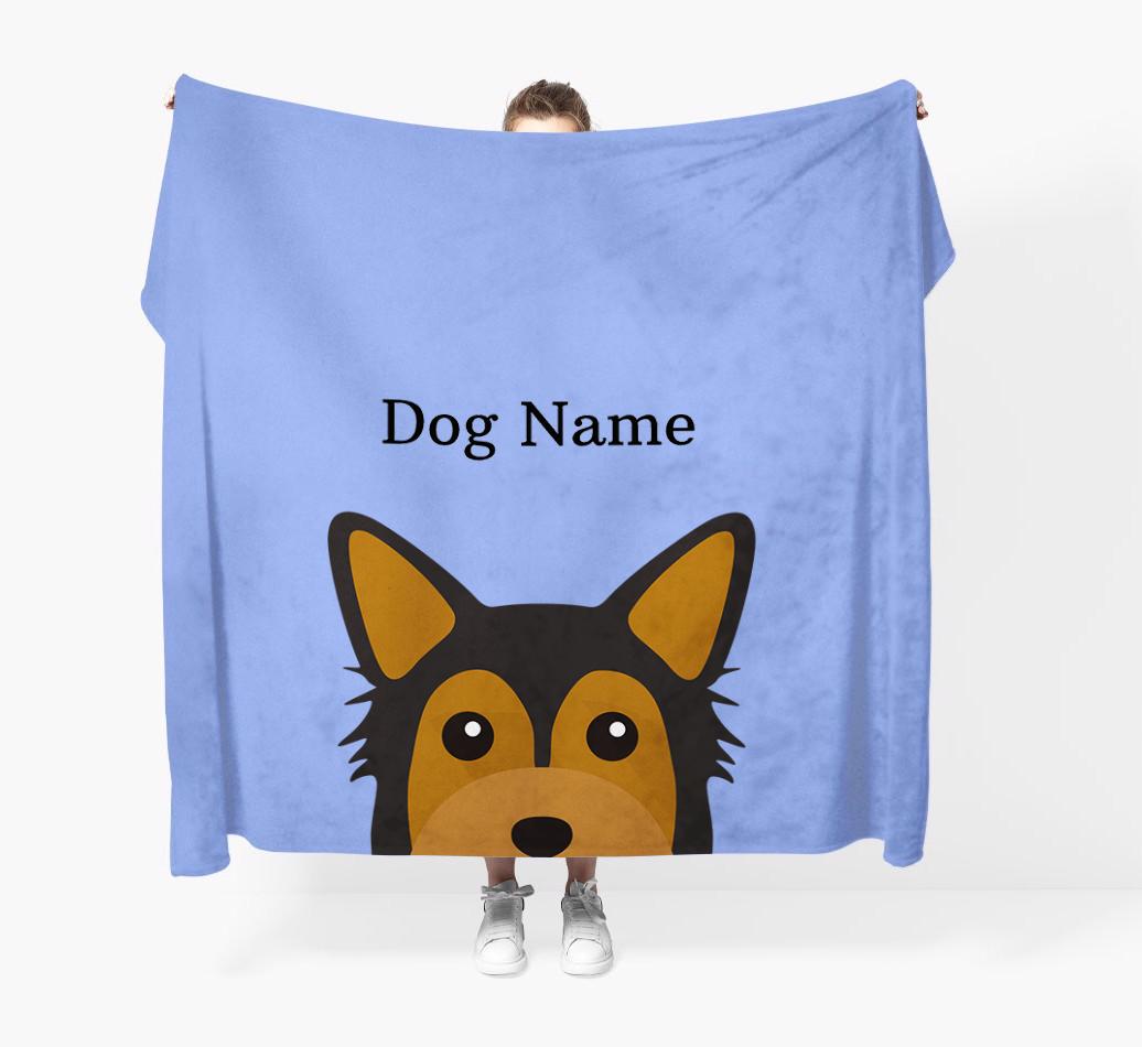 'Peeking Icon' - Personalized {breedFullName} Blanket