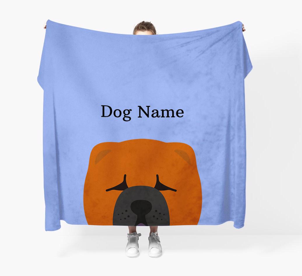 'Peeking Icon' - Personalized {breedFullName} Blanket
