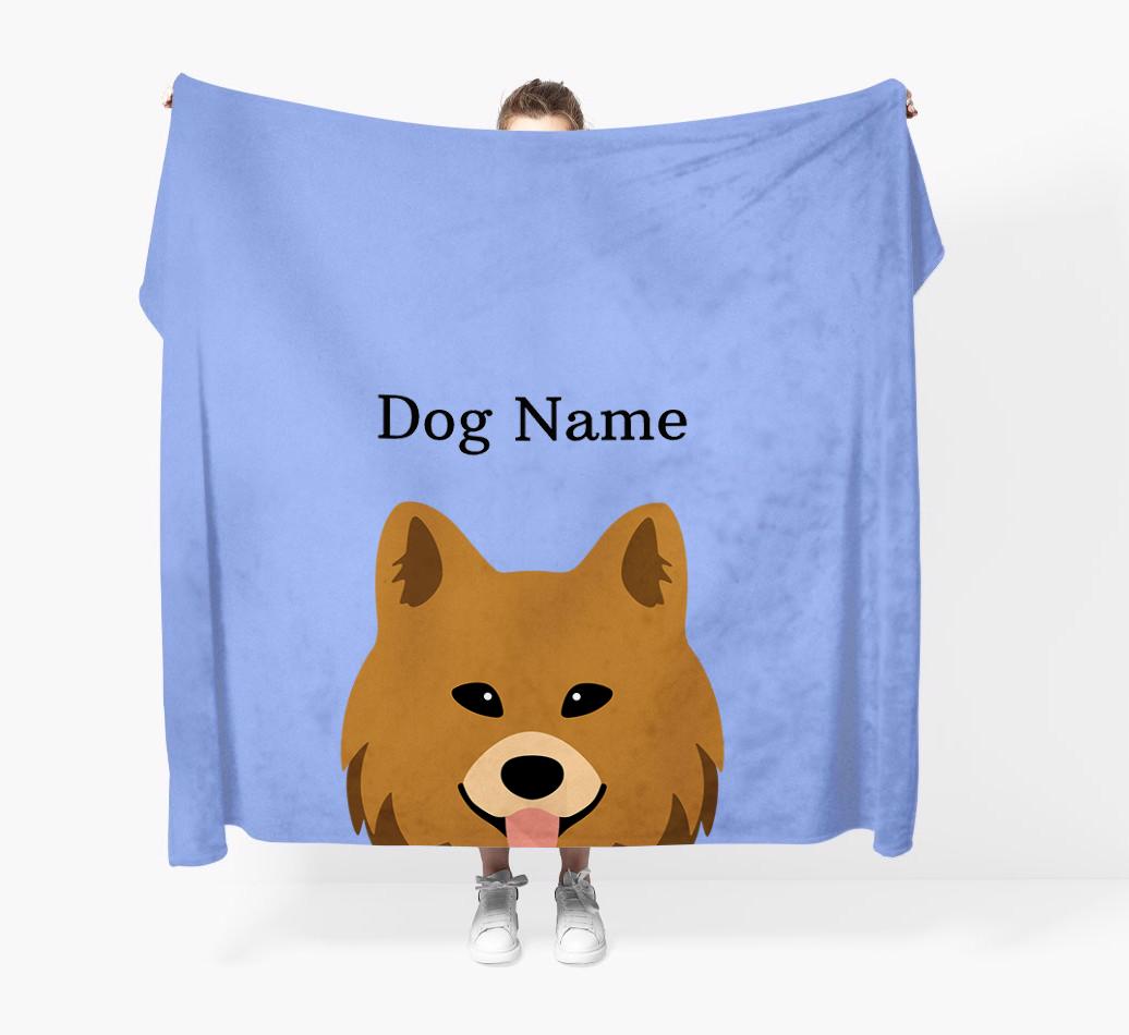 'Peeking Icon' - Personalized {breedFullName} Blanket