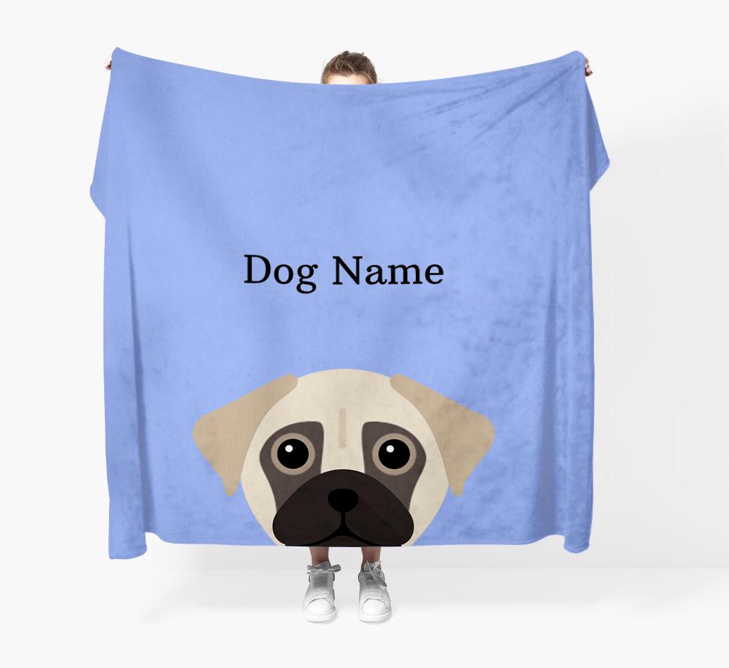 'Peeking Icon' - Personalized {breedFullName} Blanket